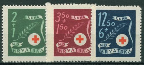 Kroatien 1944 Rotes Kreuz 167/69 postfrisch