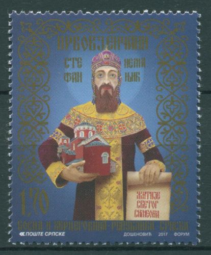 Bosnien-Herzegowina (Serb.Republik) 2017 König Stefan Nemanjic 710 postfrisch