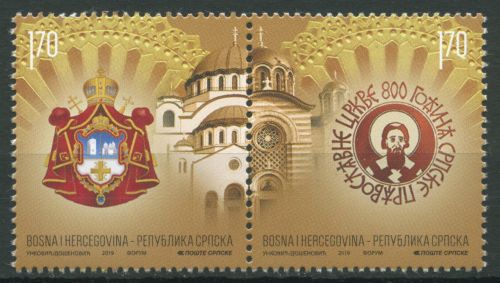 Bosnien-Herzegowina (Serb.Republik) 2019 Orthodoxe Kirche 786/87 ZD postfrisch