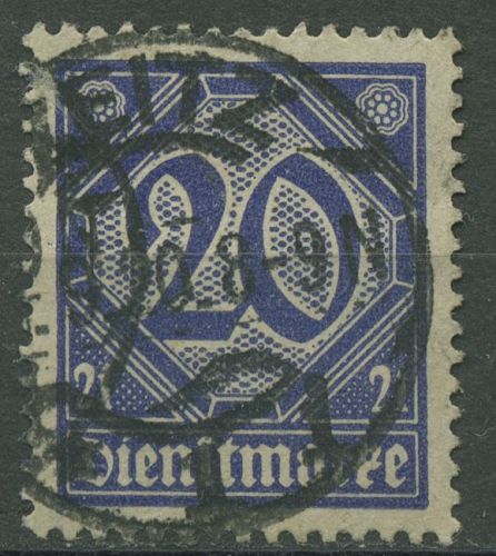Deutsches Reich Dienstmarken 1920 für Preußen D 19 gestempelt geprüft