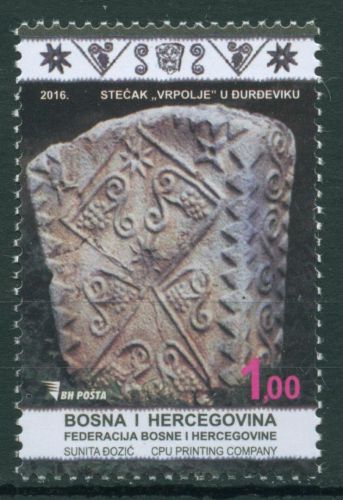Bosnien-Herzegowina 2016 Kulturhistorisches Erbe Grabstein 698 postfrisch