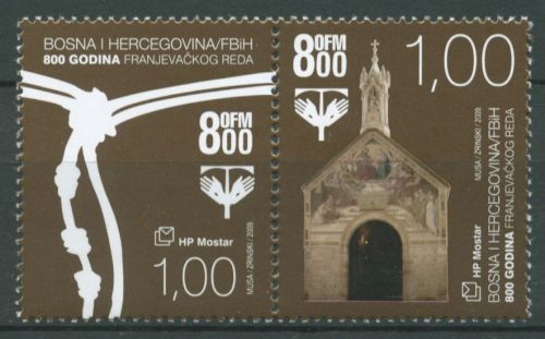 Bosnien-Herzegowina (Kroat. Post) 2009 Franziskanerorden 269/70 ZD postfrisch