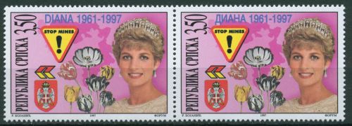 Bosnien-Herzegowina (Serb.Republik) 1997 Prinzessin Diana 71/72 ZD postfrisch