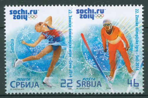 Serbien 2014 Olympische Winterspiele Sotschi 541/42 postfrisch