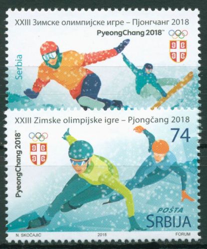 Serbien 2018 Olympische Winterspiele Pyeongchang 769/70 postfrisch