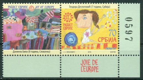 Serbien 2018 Kindertreffen 818 Zf postfrisch, mit Bogennummer