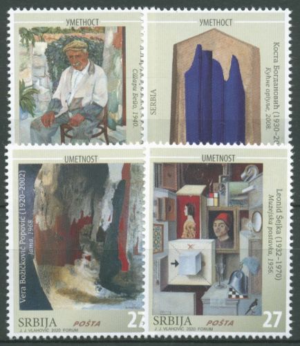 Serbien 2020 Kunst Gemälde 974/77 postfrisch