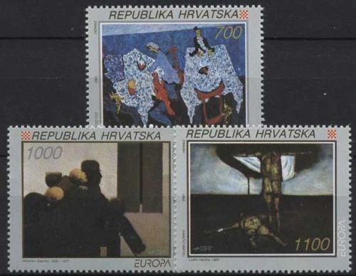 Kroatien 1993 Europa CEPT Zeitgenössiche Kunst 240/42 postfrisch