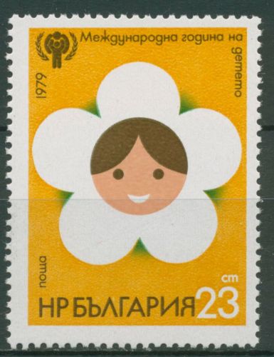 Bulgarien 1979 Jahr des Kindes Kindergesicht in Blume 2758 postfrisch