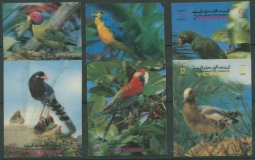 Jemen (Königreich) 1970 Vögel 1047/52 postfrisch