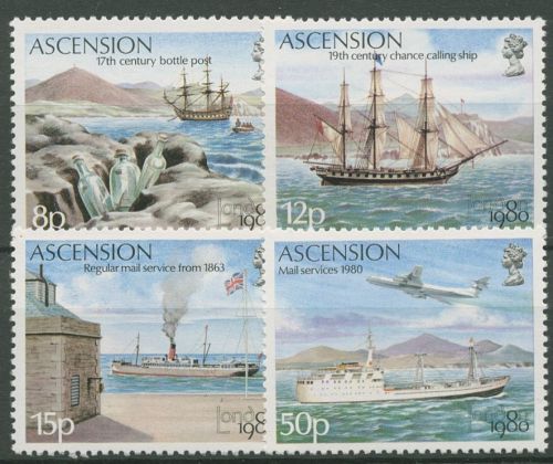 Ascension 1980 LONDON'80 Postbeförderung Schiffe 259/62 postfrisch