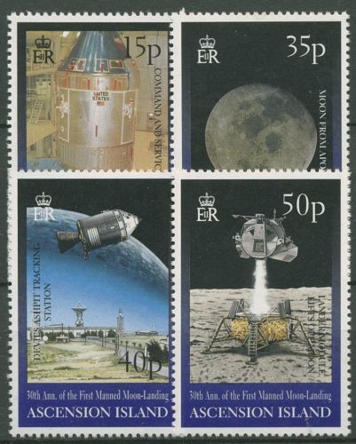 Ascension 1999 30 Jahre erste bemannte Mondlandung 792/95 postfrisch