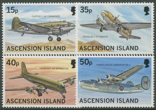 Ascension 1999 125. Geburtstag von Churchill Militärflugzeuge 776/79 postfrisch