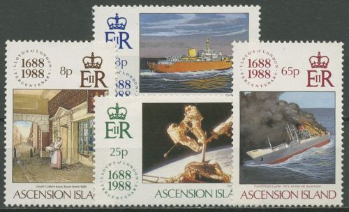 Ascension 1988 300 Jahre Lloyd`s Kaffeehaus Schiffe 475/78 postfrisch