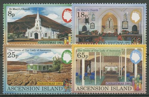 Ascension 1991 Weihnachten Marienkirche Grotte 554/57 postfrisch