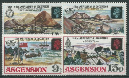 Ascension 1975 160. Jahrestag der Inbesitznahme der Insel 192/95 postfrisch
