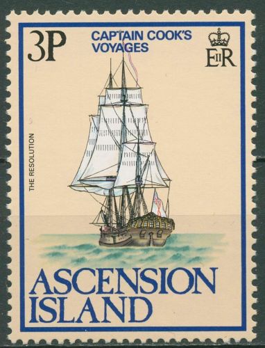 Ascension 1979 Kapitän James Cook Segelschiff Resolution 237 postfrisch
