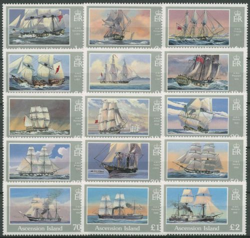 Ascension 1986 Schiffe der Royal Navy Segelschiffe 410/24 postfrisch