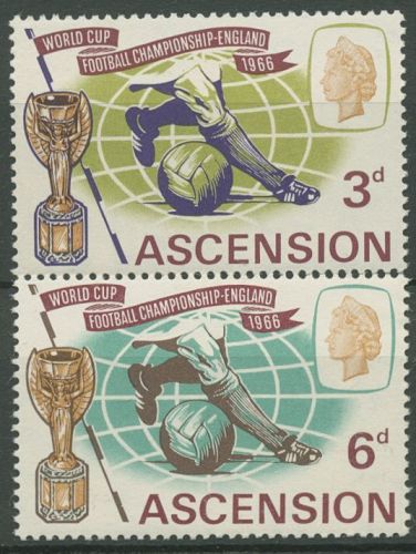 Ascension 1966 Fußball-WM in England 100/01 postfrisch