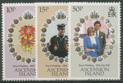 Ascension 1981 Hochzeit Prinz Charles und Diana Spencer 299/01 postfrisch