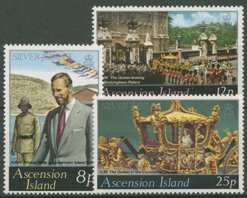 Ascension 1977 25 Jahre Regentschaft Königin Elisabeth II. 218/20 postfrisch