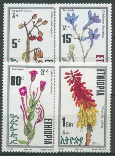 Äthiopien 1992 Pflanzen Blumen 1409/12 postfrisch