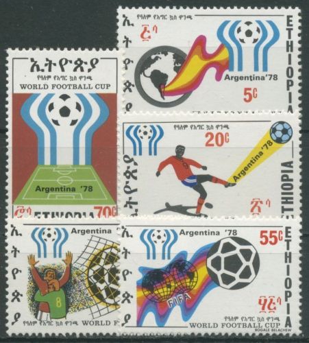 Äthiopien 1978 Fußball-WM in Argentinien 970/74 postfrisch