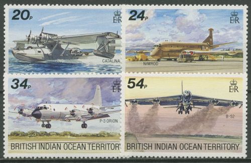 Brit. Territorium im Ind. Ozean 1992 Flugzeuge Boeing Lockheed 124/27 postfrisch