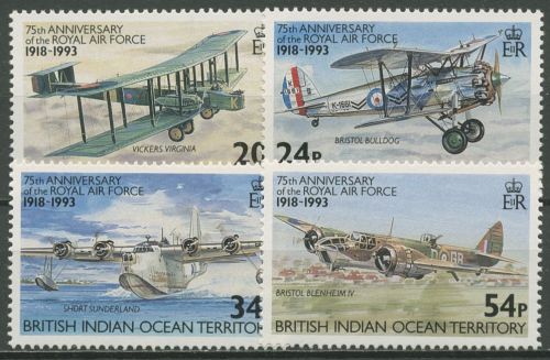 Brit. Territorium im Ind. Ozean 1993 75 Jahre Royal Air Force 136/39 postfrisch