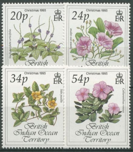 Brit. Territorium im Indischen Ozean 1993 Weihnachten Blumen 144/47 postfrisch