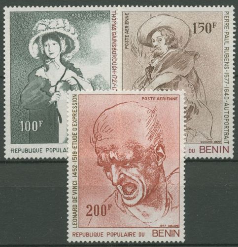 Benin 1977 Gemälde Rubens da Vinci Gainsborough 106/08 postfrisch