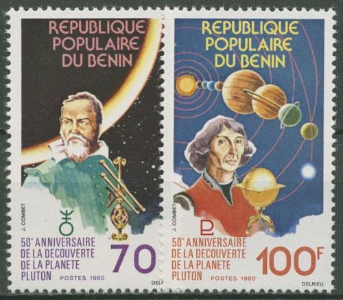 Benin 1980 Entdeckung des Pluto Galilei Kepler Astronom 201/02 postfrisch