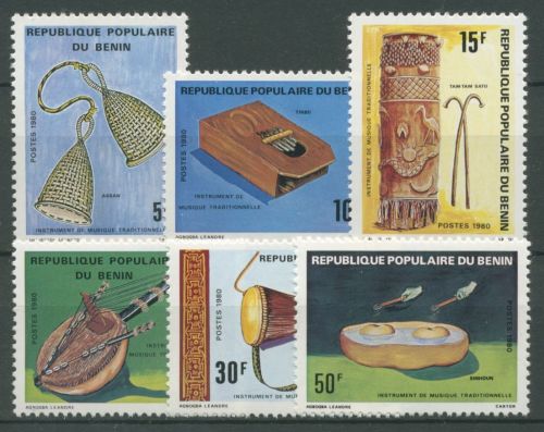 Benin 1980 Alte Musikinstrumente aus Benin 214/19 postfrisch