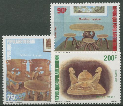 Benin 1983 Einrichtungsgegenstände Tisch Hocker 318/20 A postfrisch