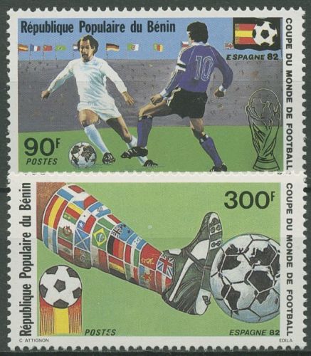 Benin 1982 Fußball-WM in Spanien 283/84 postfrisch