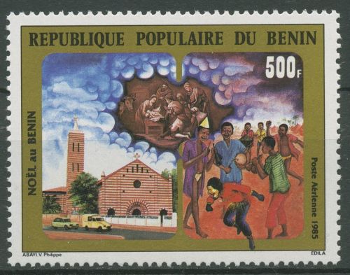 Benin 1985 Weihnachten Kirche Tänzer 426 postfrisch