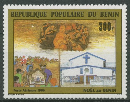 Benin 1986 Weihnachten Kirche 450 postfrisch
