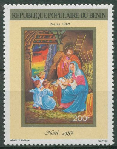 Benin 1989 Weihnachten Heilige Familie Engel 489 postfrisch