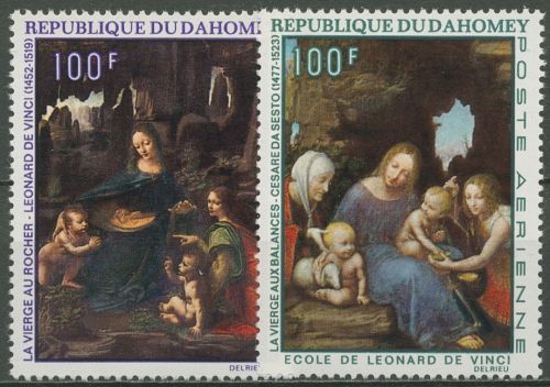 Dahomey 1969 Leonardo da Vinci Gemälde 377/78 postfrisch