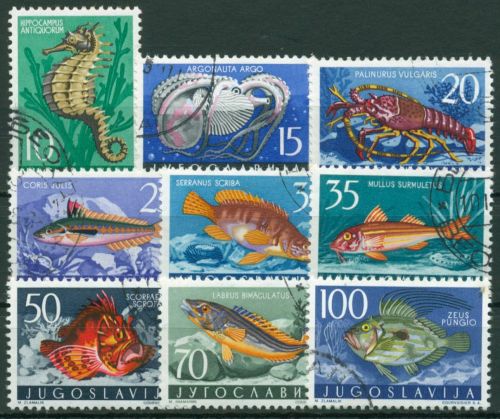 Jugoslawien 1956 Adria Tiere Seepferdchen Fische 795/03 gestempelt