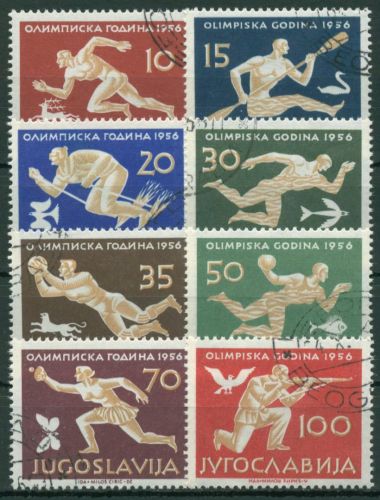 Jugoslawien 1956 Olympia Sommerspiele Melbourne 804/11 gestempelt