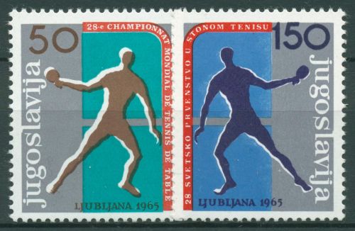 Jugoslawien 1965 Tischtennis-WM 1104/05 postfrisch