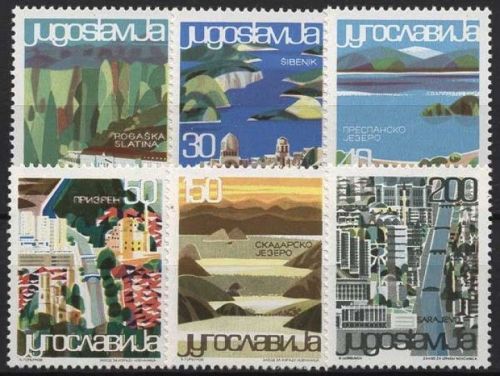 Jugoslawien 1965 Touristenorte Sehenswürdigkeiten 1125/30 posfrisch