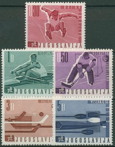 Jugoslawien 1966 Eishockey-WM Ruder-WM Balkan-Athletikspiele 1144/48 posfrisch