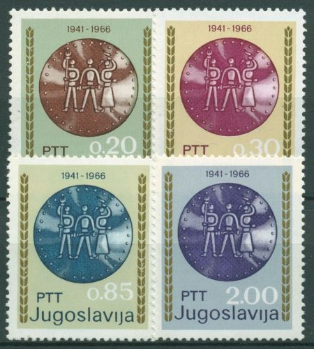 Jugoslawien 1966 Aufstand gegen die Besatzungsmächte 1179/82 postfrisch