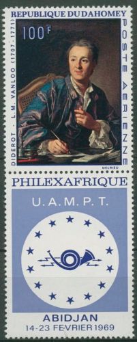 Dahomey 1968 PHILEXAFRIQUE Schriftsteller Denis Diderot 368 ZF postfrisch