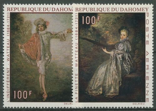 Dahomey 1971 Gemälde von Antoine Watteau 446/47 postfrisch