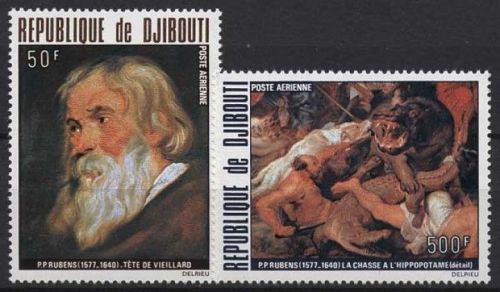 Dschibuti 1978 Gemälde 400. Geburtstag von Peter Paul Rubens 216/17 postfrisch