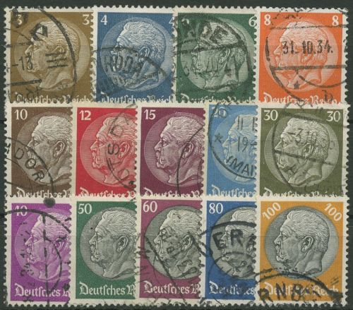 Deutsches Reich 1933 Hindenburg WZ Waffeln 482/95 gestempelt