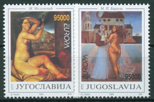 Jugoslawien 1993 Europa CEPT Zeitgenössische Kunst 2603/04 postfrisch